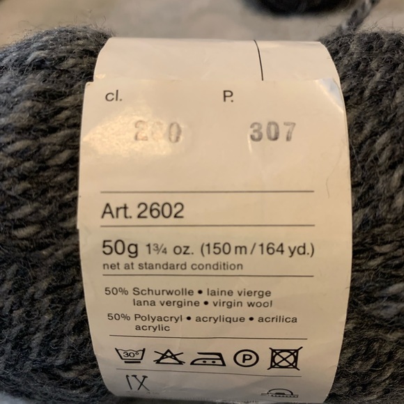 4 Skeins Schaffhauser Wolle Yarn Virgin Wool Acrylic 3 Gray 1 Blue - Picture 5 of 12
